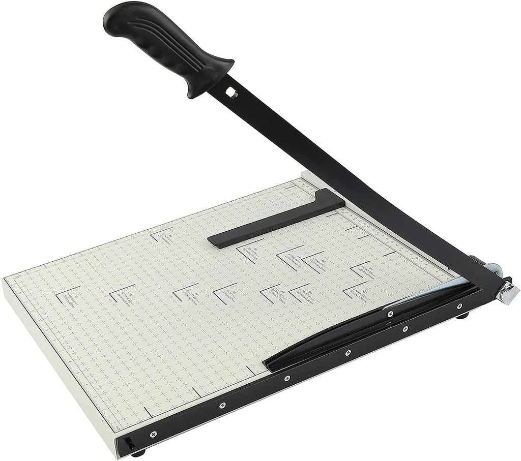 Paper Cutter A3 Guillotine 18” Cutting Length with Guard Rail Safety Blade Lock, 10-Sheet Capacity, Pack of 2 G55448