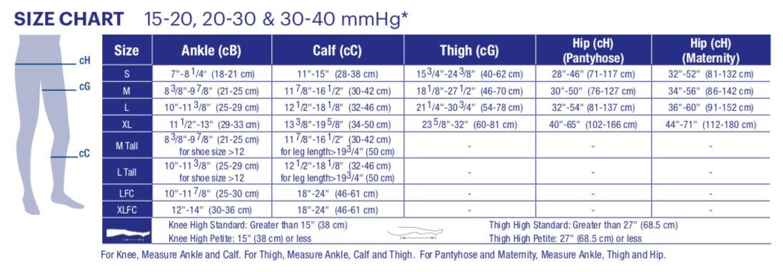 30-40 mmHg Black Pantyhose Y36515
