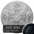 31 1/4x22OD x 2 1/4x22P Hand-Painted Night Shade Ceiling Medallion B12919