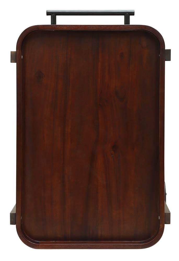 Brown and Mahogany Bar Cart N851705