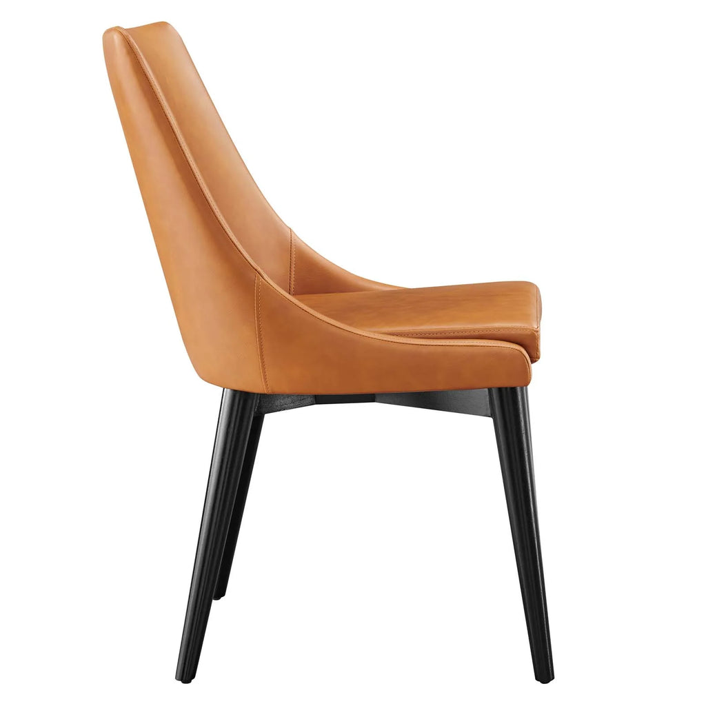 Tan Vegan Leather Dining Chair K22856