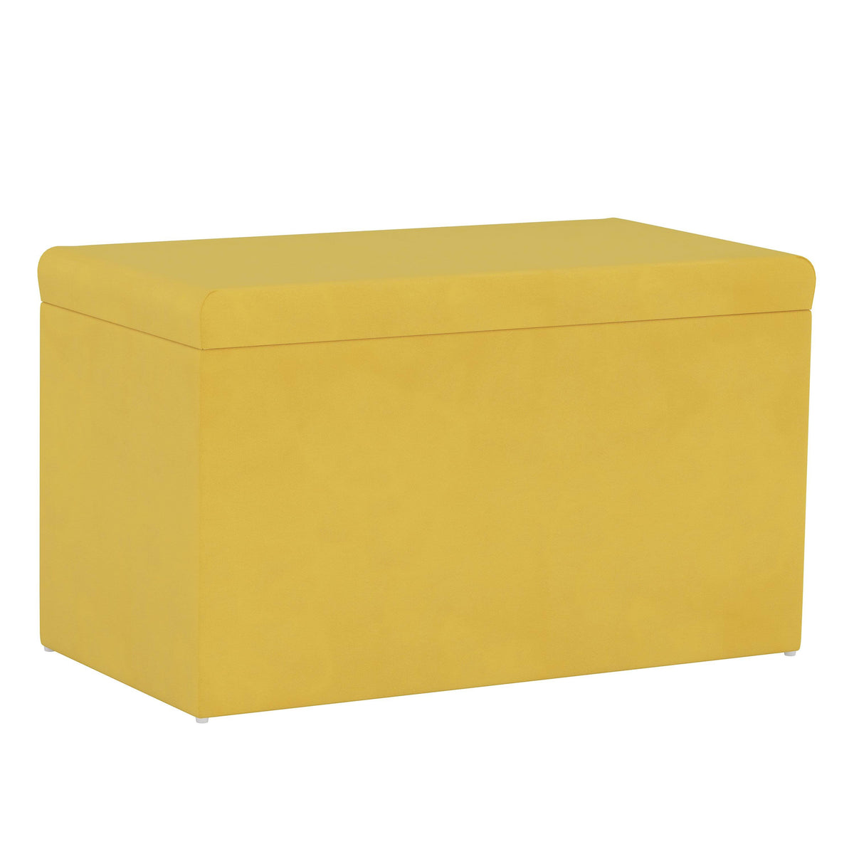 Canary Yellow Velvet Storage Bench A5615