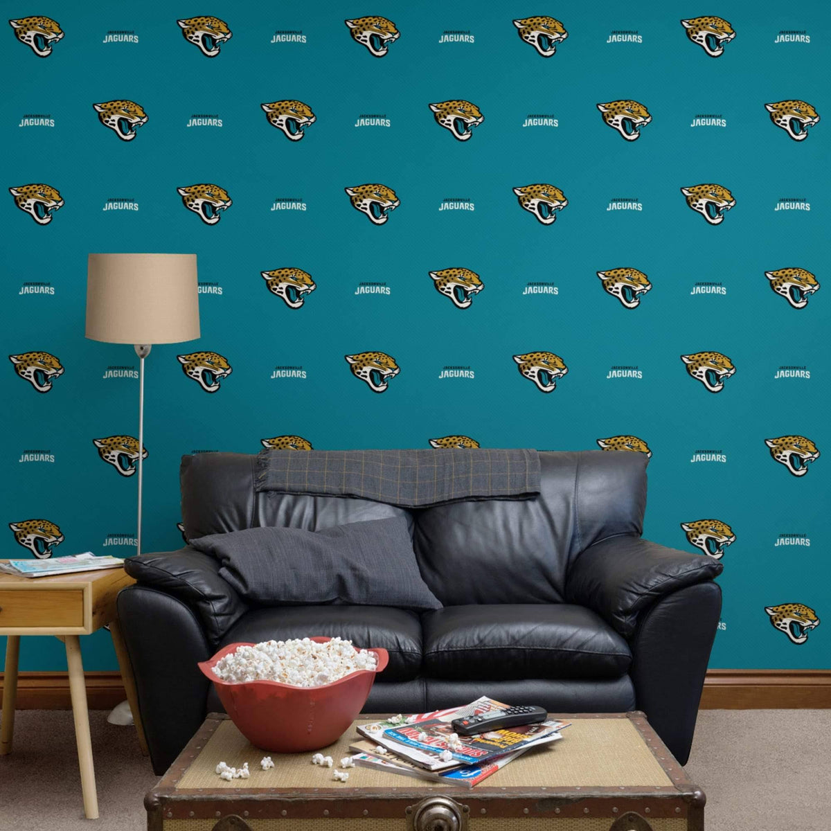 Teal Peel and Stick Wallpaper Roll M4488