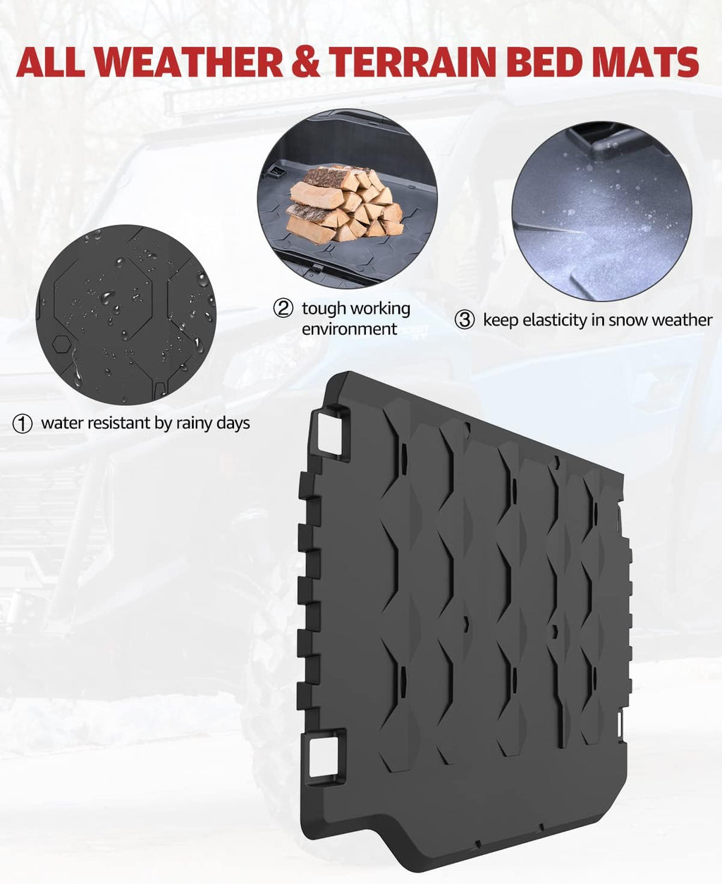 Black TPE Rubber Cargo Bed Mat Liner G66184