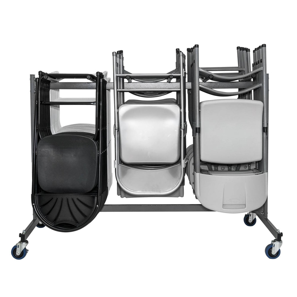 Gray Heavy Duty Folding Chair Trolley Cart N634