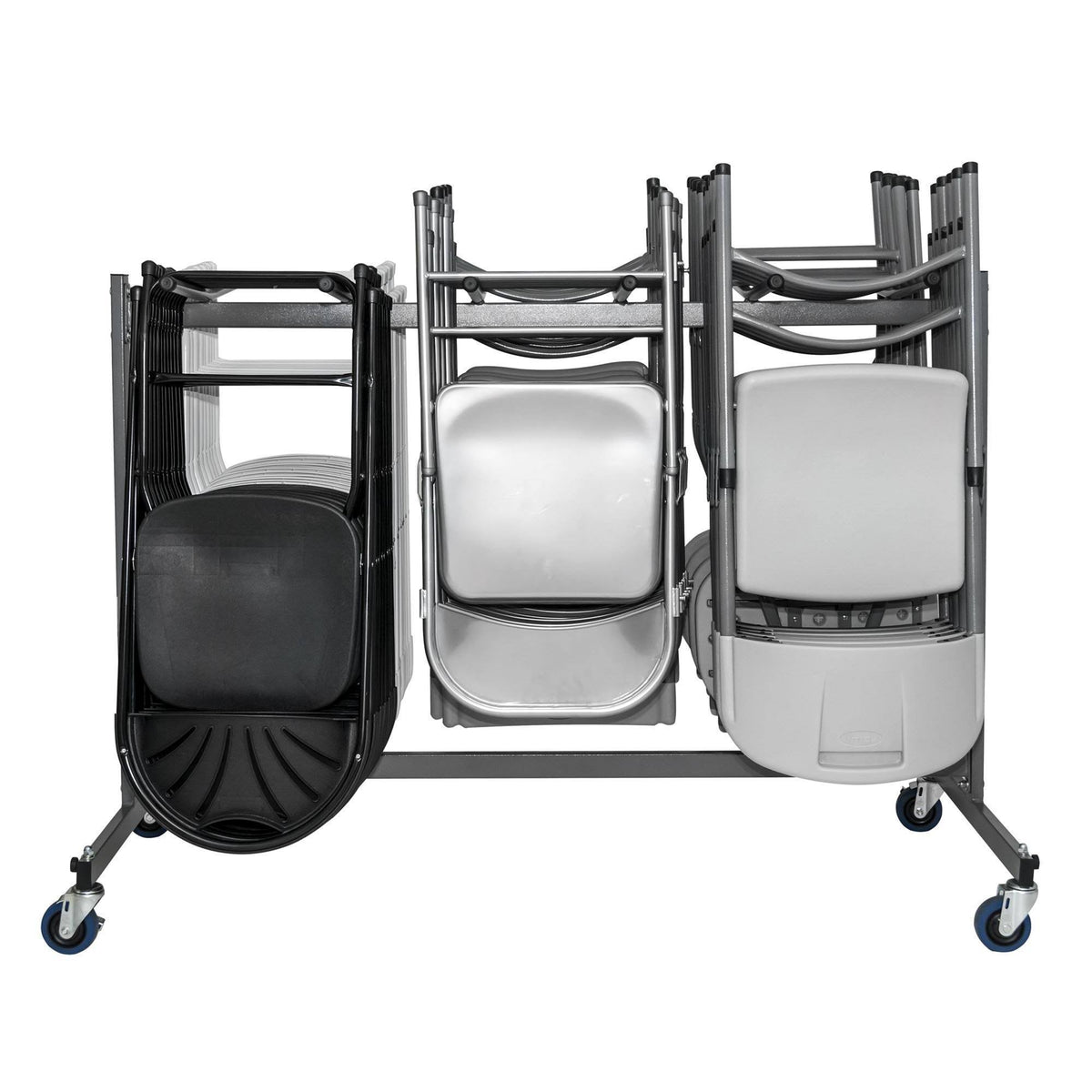 Gray Heavy Duty Folding Chair Trolley Cart N634