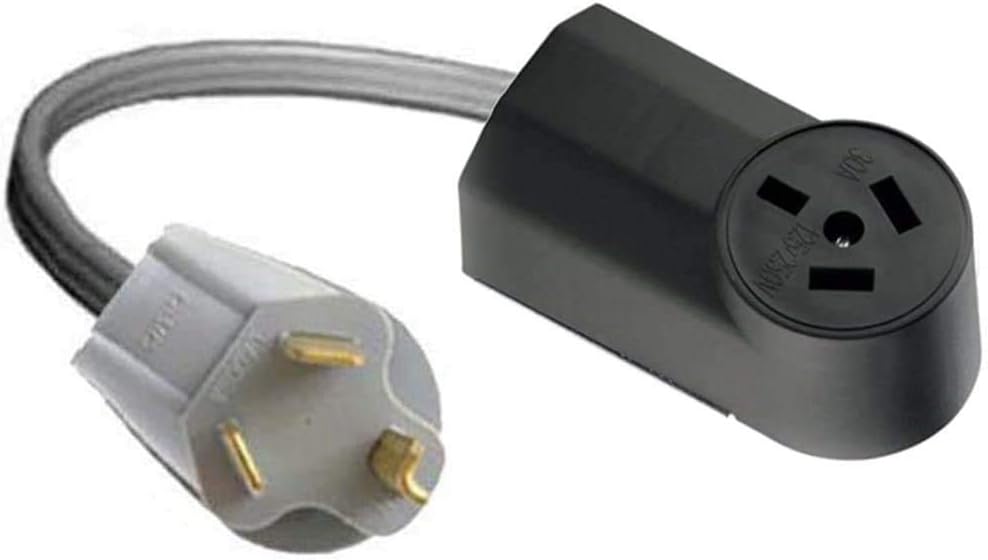 10-30P Male 3-Pin Plug To 10-50R Female 3-Prong Receptacle Adapter H93849