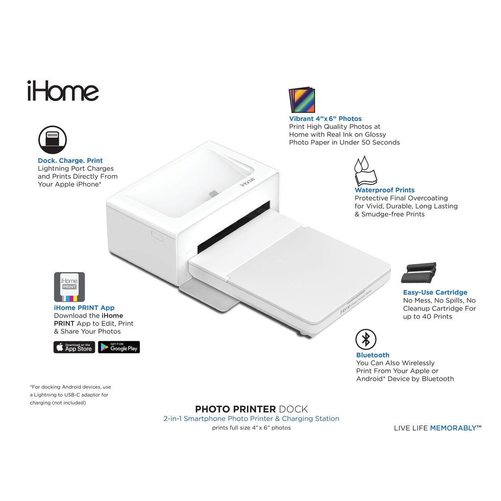 2-in-1 Photo Printer and Lightning Dock T856