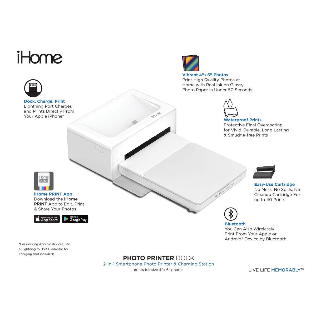 2-in-1 Photo Printer and Lightning Dock T856