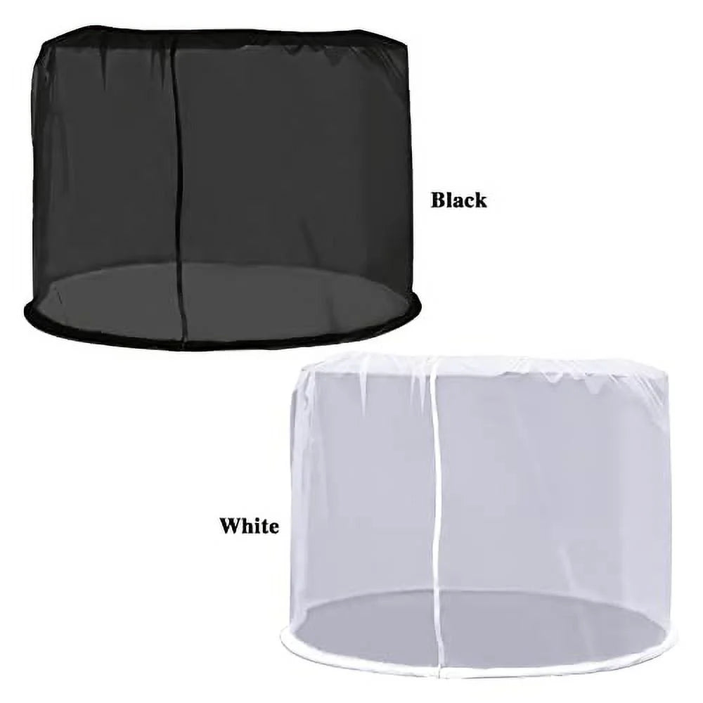 Black Awning Netting with Zipper Door and Polyester Mesh Y9163