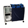 Hydration Cart with Collapsible Ice Chest & 5 gal Water Jug, Black & White U592