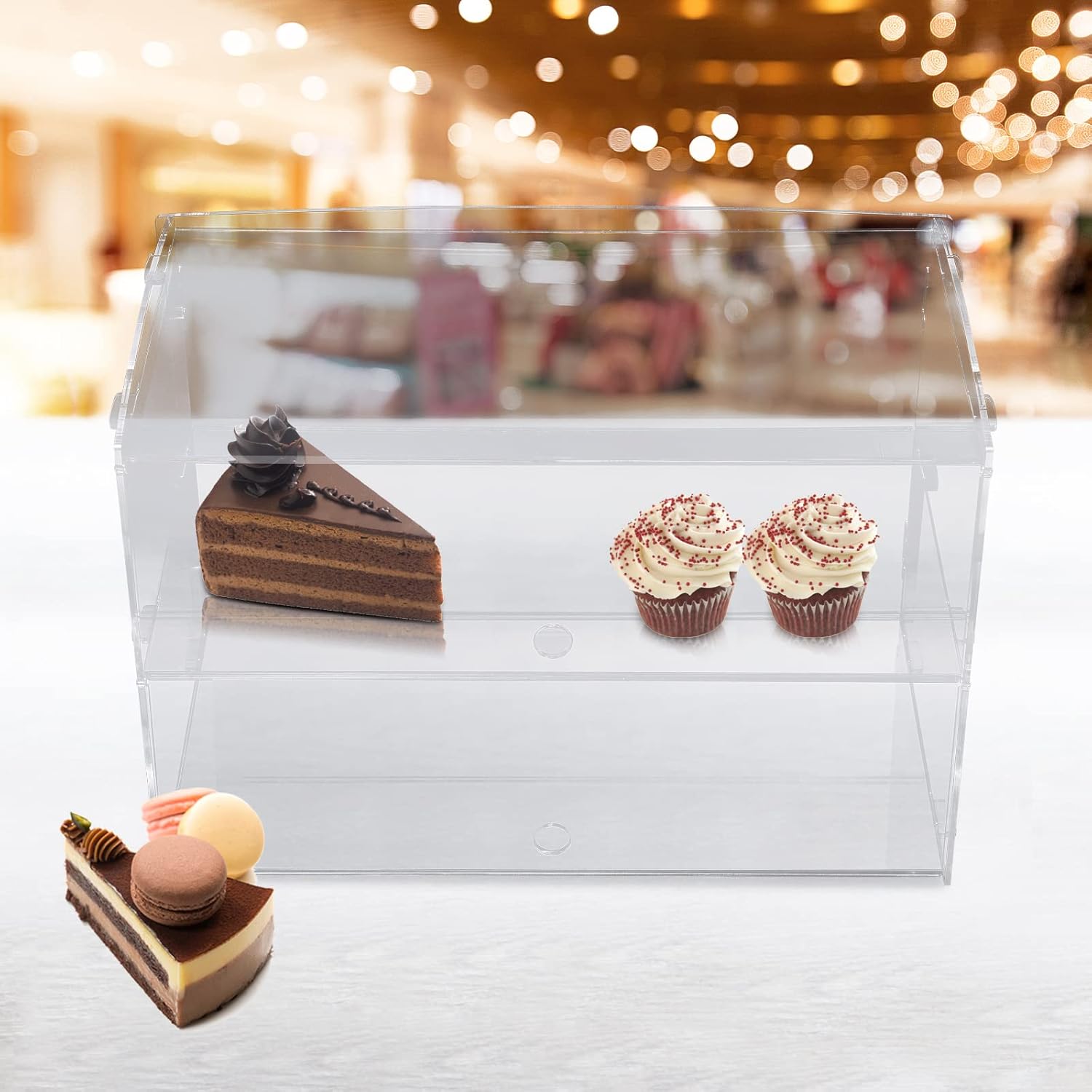 Acrylic Clear 2 Tier Bakery Display Case X807