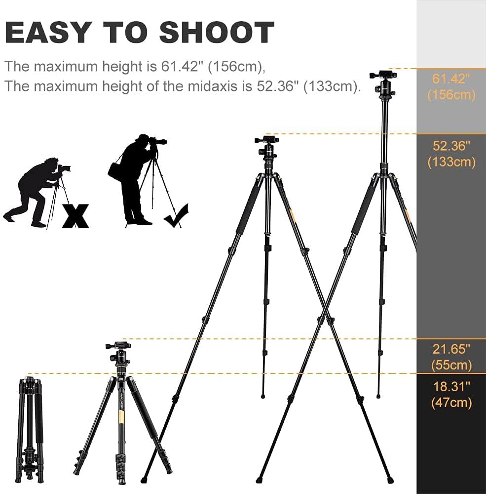 62'' Aluminum Camera Tripod with Ball Head U42532