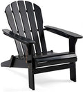 Black Foldable Eucalyptus Adirondack Chair B4174