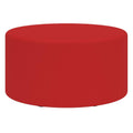 Red Vinyl Cylinder Ottoman Y46334