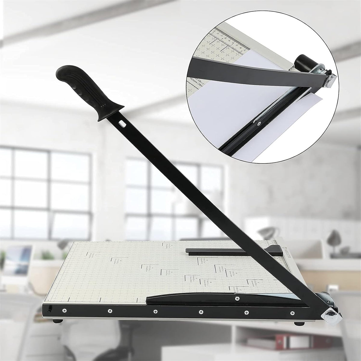 Paper Cutter A3 Guillotine 18” Cutting Length with Guard Rail Safety Blade Lock, 10-Sheet Capacity, Pack of 2 G55448