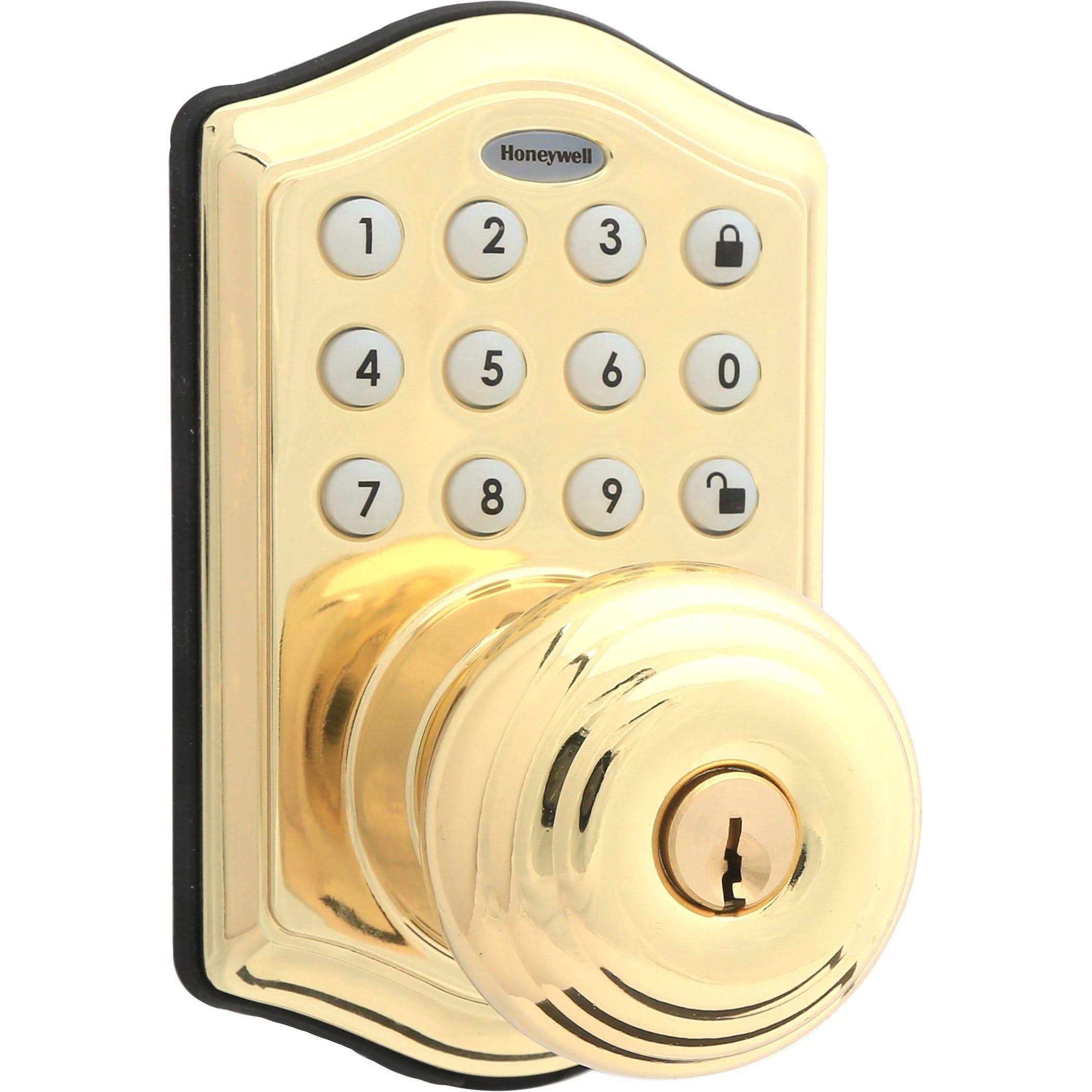 Polished Brass Electronic Entry Door Lock B29308