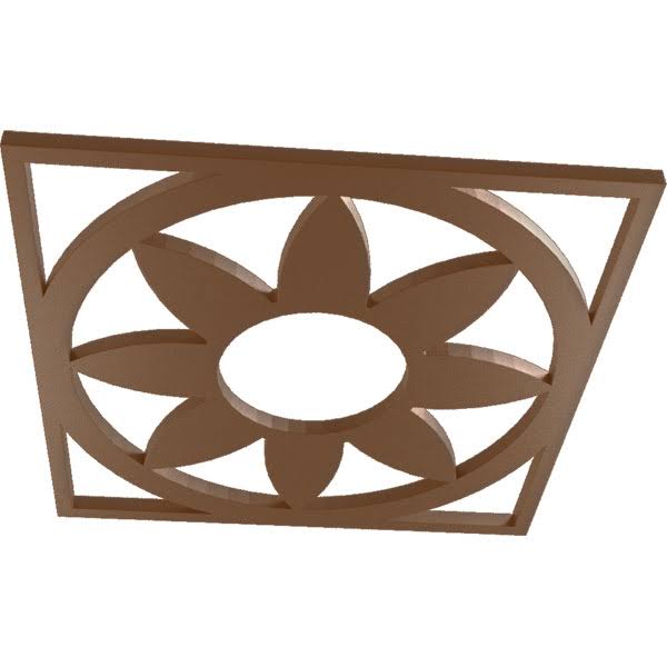36x22OD x 12 1/2x22ID x 1x22P Copper PVC Pierced Ceiling Medallion O32580