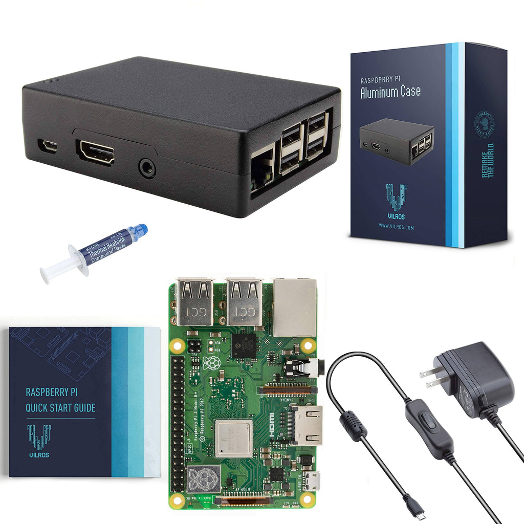 Raspberry Pi 3 Model B+ Basic Starter Kit with Aluminum Alloy Cooling Case W730