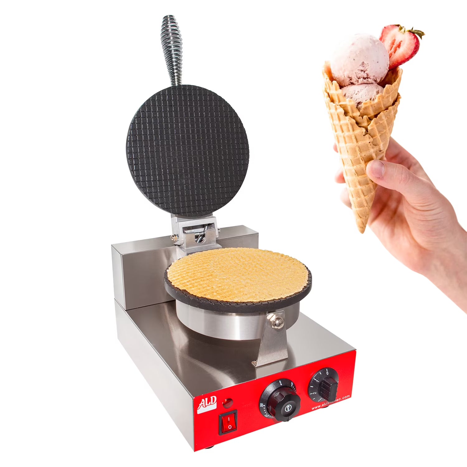 Nonstick Stainless Steel Waffle Cone Maker B805595