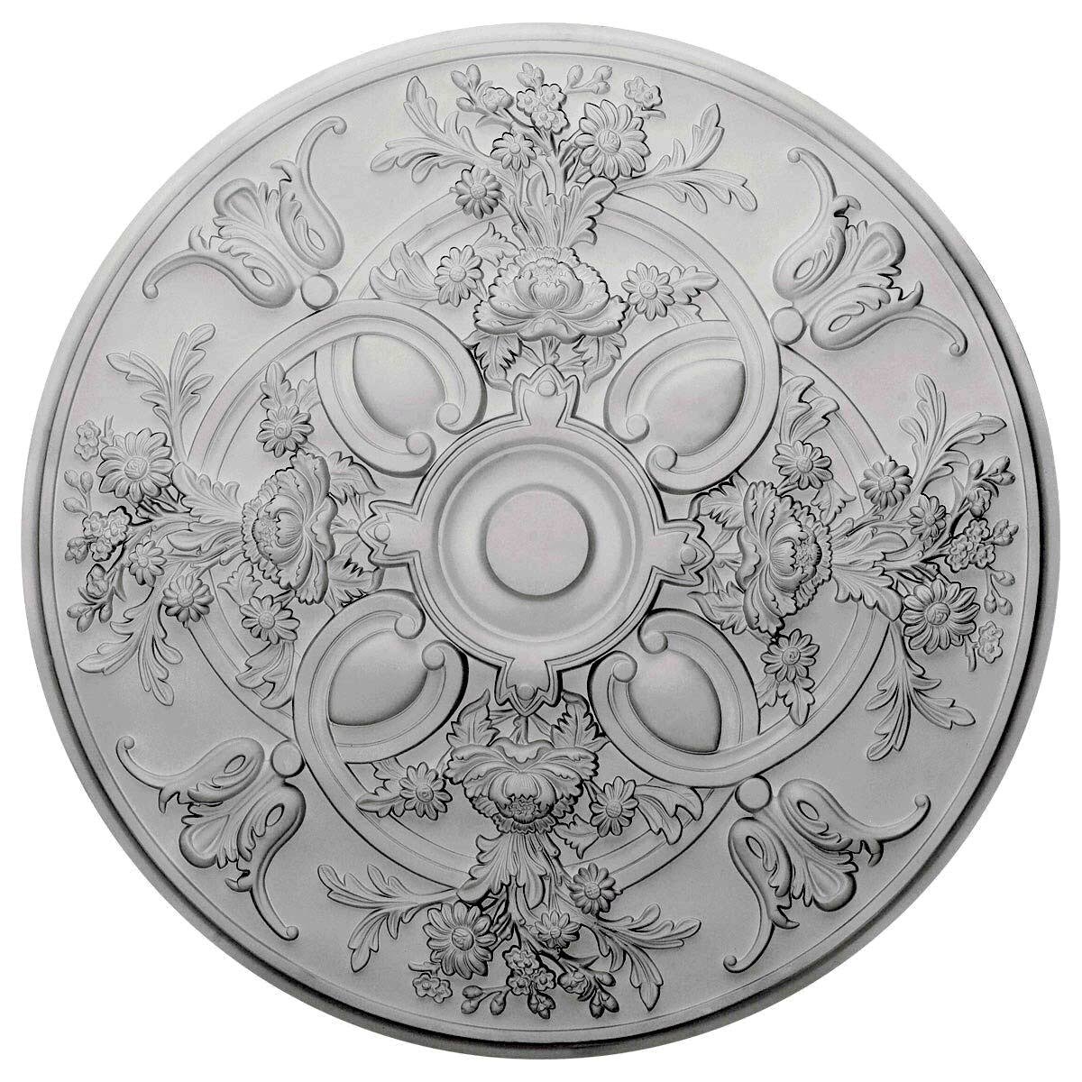 31 1/4x22OD x 2 1/4x22P Hand-Painted Night Shade Ceiling Medallion B12919