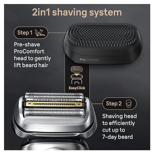 Electric Razor with 5 Pro Shaving Elements and ProComfort Head, 6in1 SmartCare Center, Charging Stand B917067