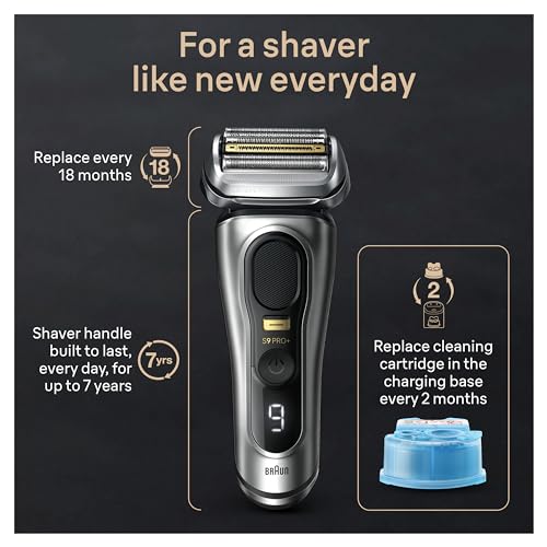 Electric Razor with 5 Pro Shaving Elements and ProComfort Head, 6in1 SmartCare Center, Charging Stand B917067