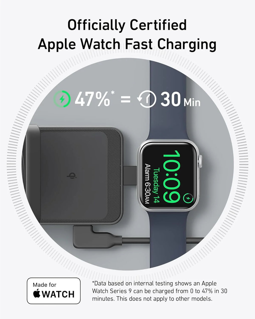 3-in-1 Wireless Charging Station with 40W USB-C Charger D98608