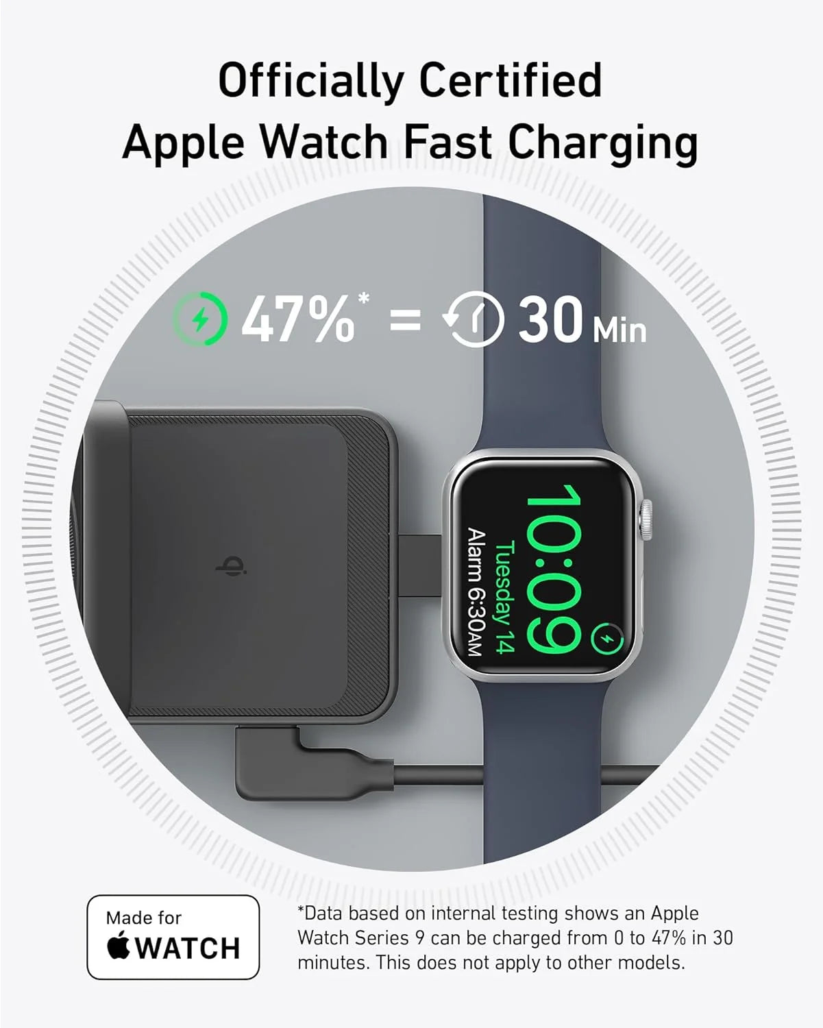 3-in-1 Wireless Charging Station with 40W USB-C Charger D98608