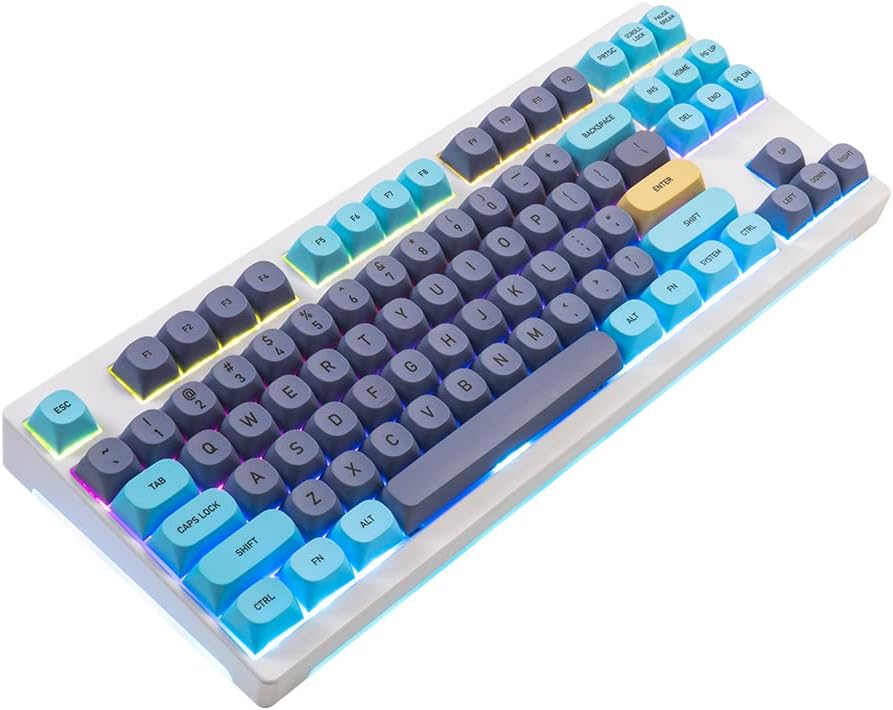 Blue Cat Ma Keycaps Kits for Mechanical Keyboard with 104 68 Number Keys with Dye-subbed Pbt Material F58950