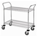 Chrome Wire Shelf Mobile Utility Cart C84755