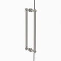 18 in. Contemporary Shower Door Pull with Twisted Accent Satin Nickel M74239