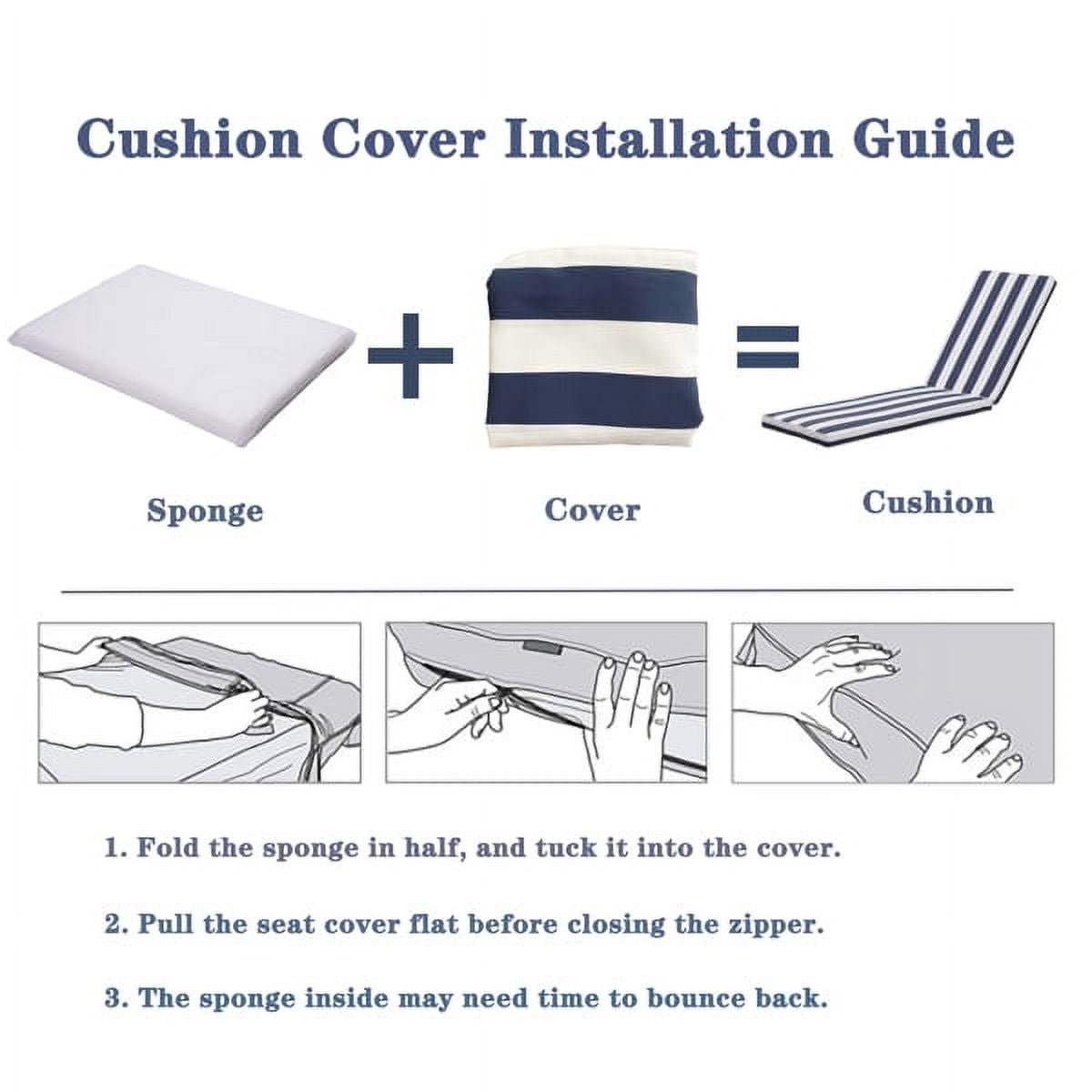 Outdoor Lounge Chair Cushion Replacement Patio Seat Cushion I686