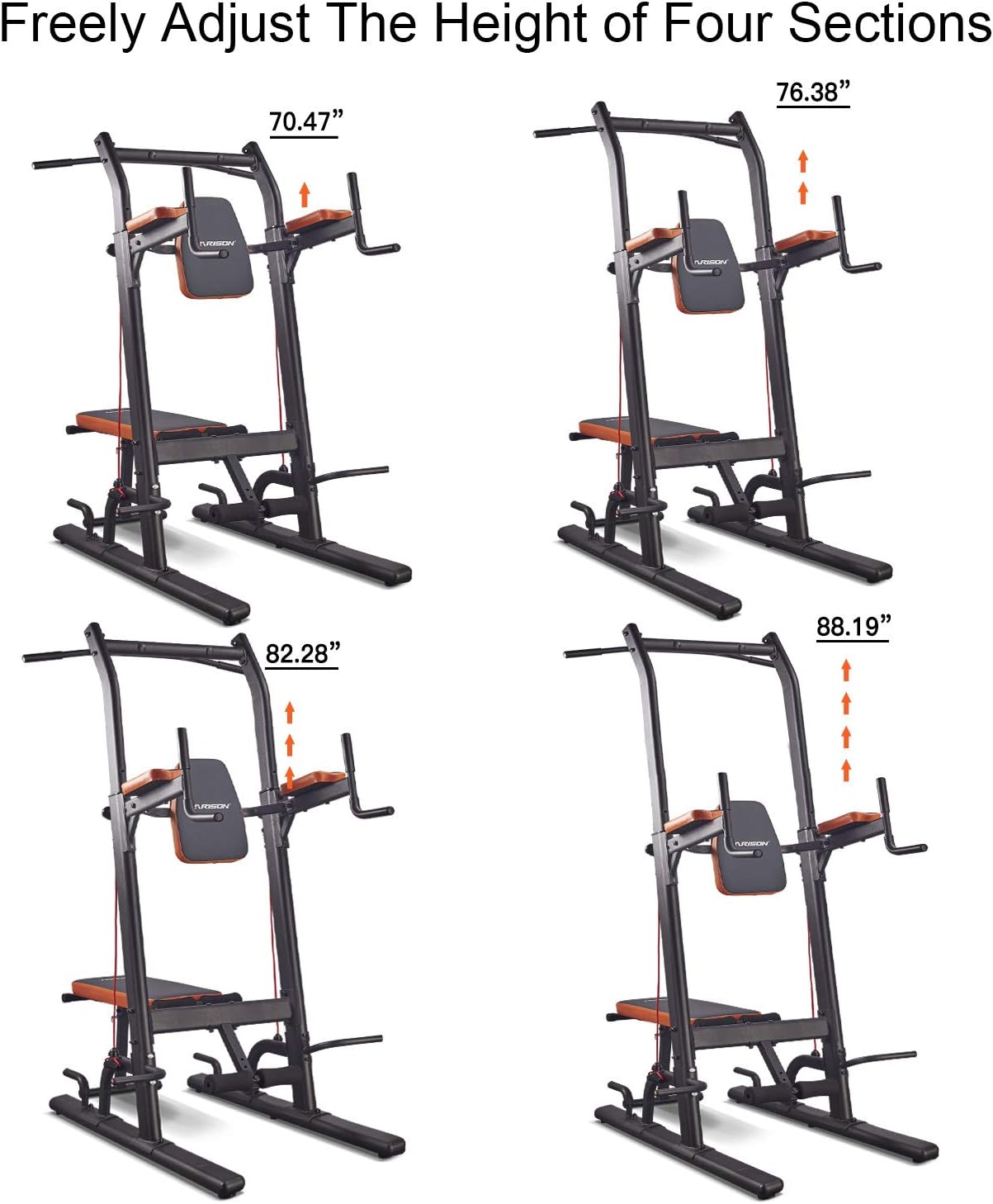 Power Tower with Bench Pull up Bar dip station O779