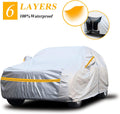 6 Layers Waterproof SUV Car Cover with Zipper Cotton R93079