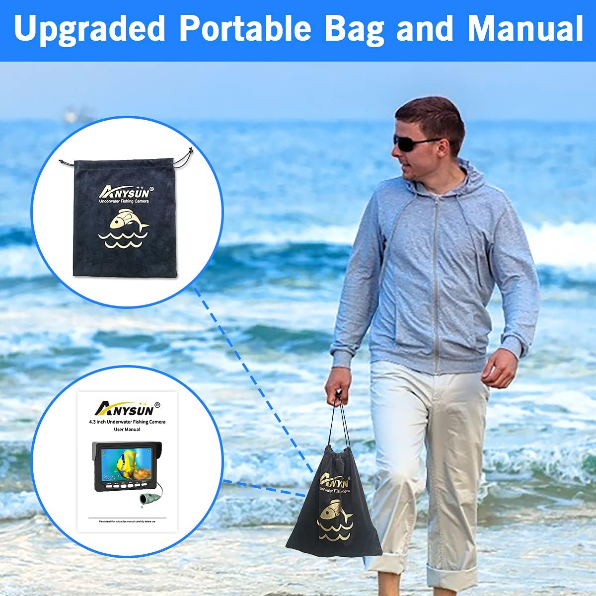 4.3 Inch IPS Monitor IP68 Waterproof Fish Camera with DVR C2673