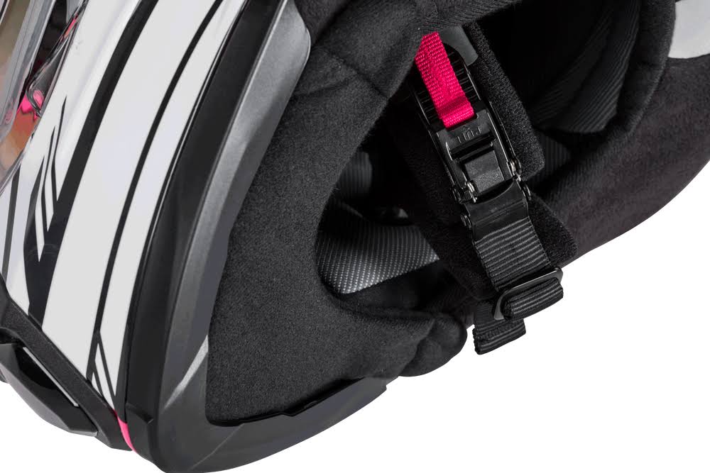 Pink White Black Snow Helmet with Shield H459600