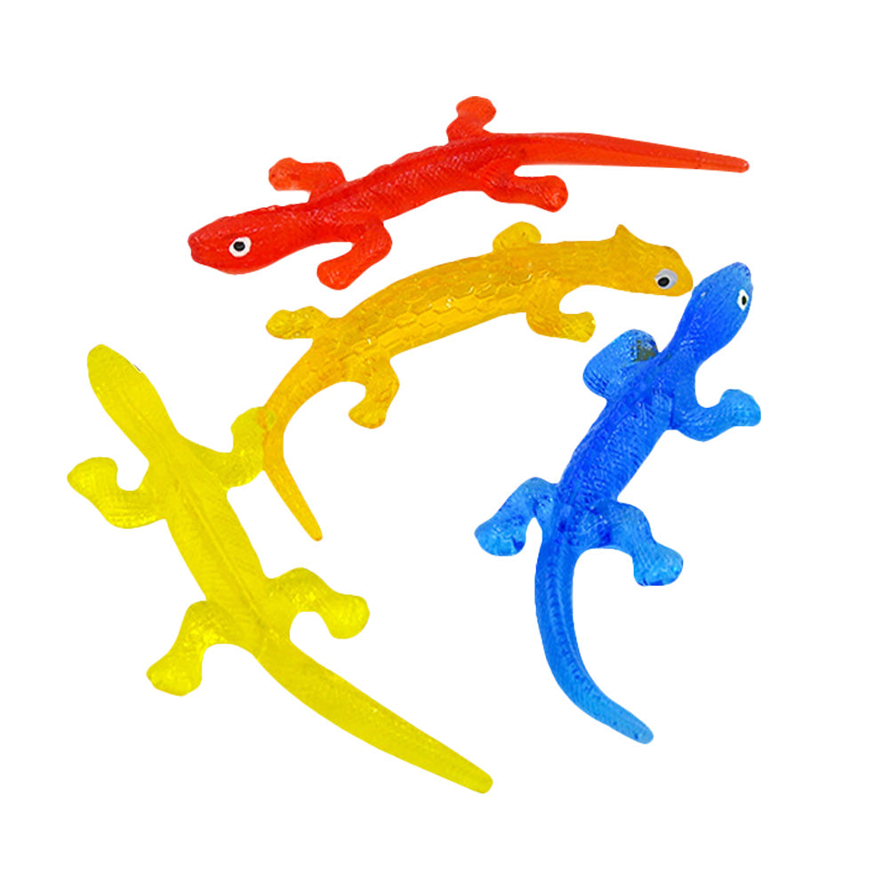 4 Pcs Rubber Stretchy Children’s Toys Lizards Reptile Figurine N191
