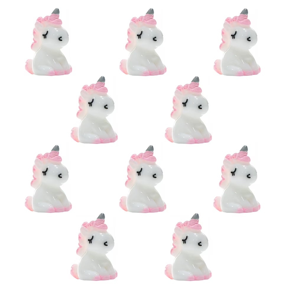 10pcs Miniature Unicorn Figurine Ornaments N513