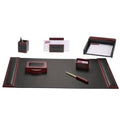 Rosewood Leather 7-Piece Desk Set A634918