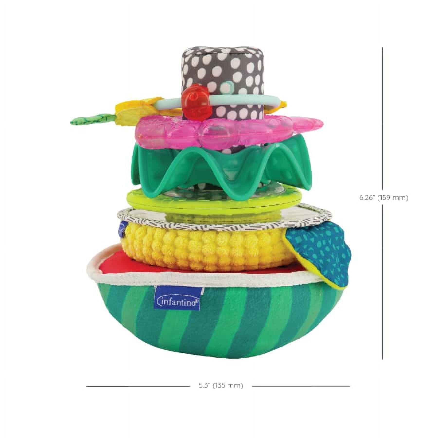 Multicolor Fruit-Shaped Sensory Stacking Rings Toy C873494