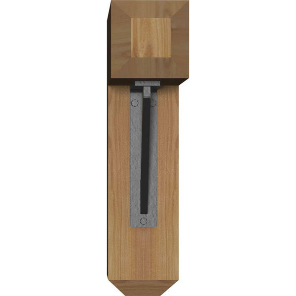 Traditional Craftsman Ironcrest Smooth Bracket, Western Red Cedar T5331