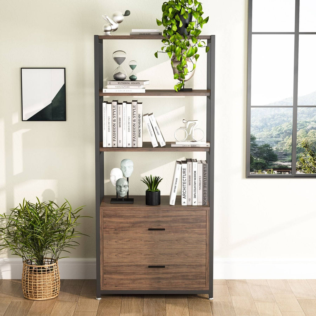 Vintage Etagere Bookcase with Drawers Y3667