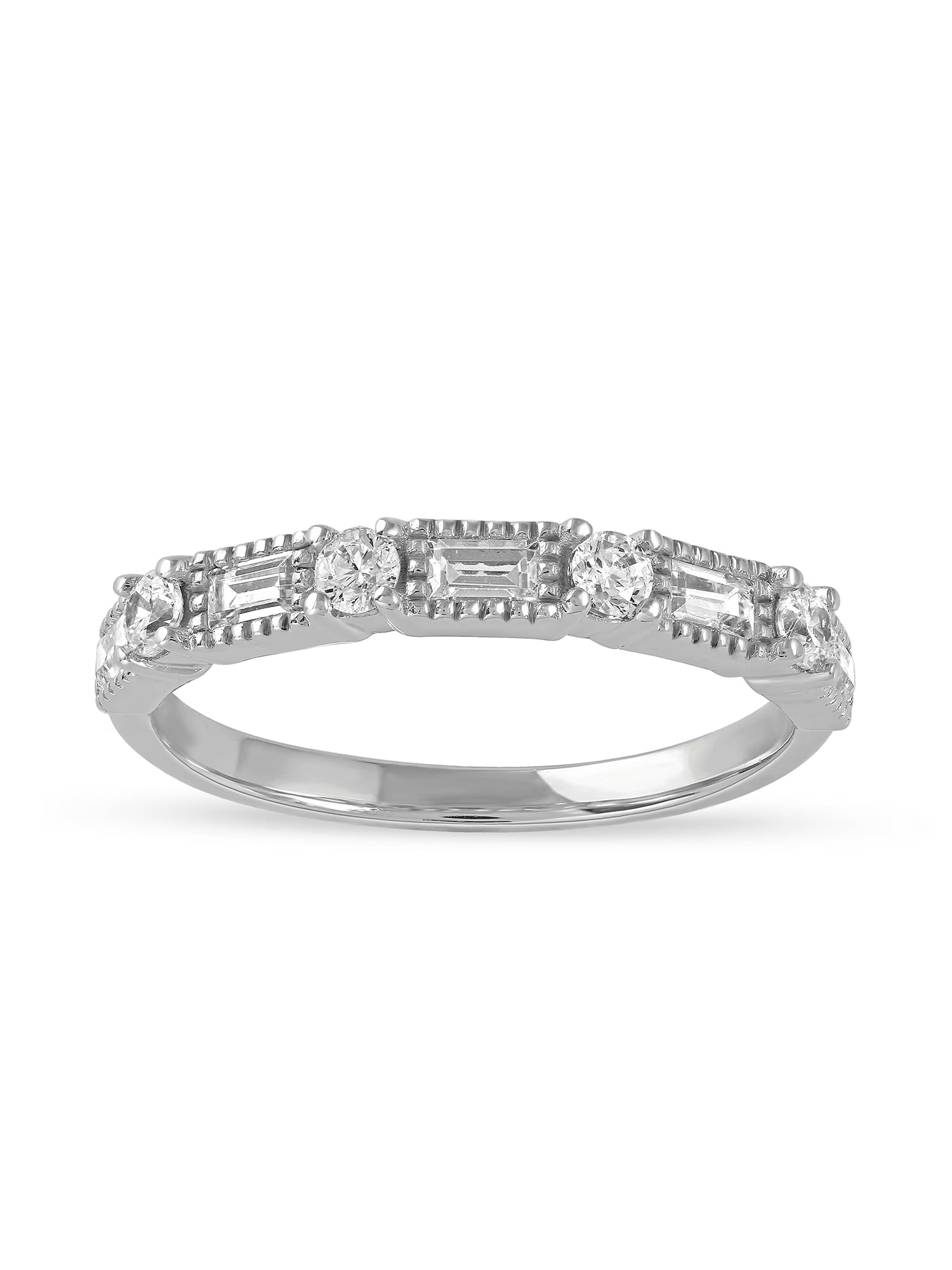 14K White Gold Diamond Women's Band N158