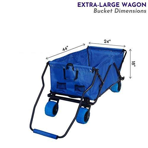 Royal Blue Extra Large Folding Utility Wagon L63359
