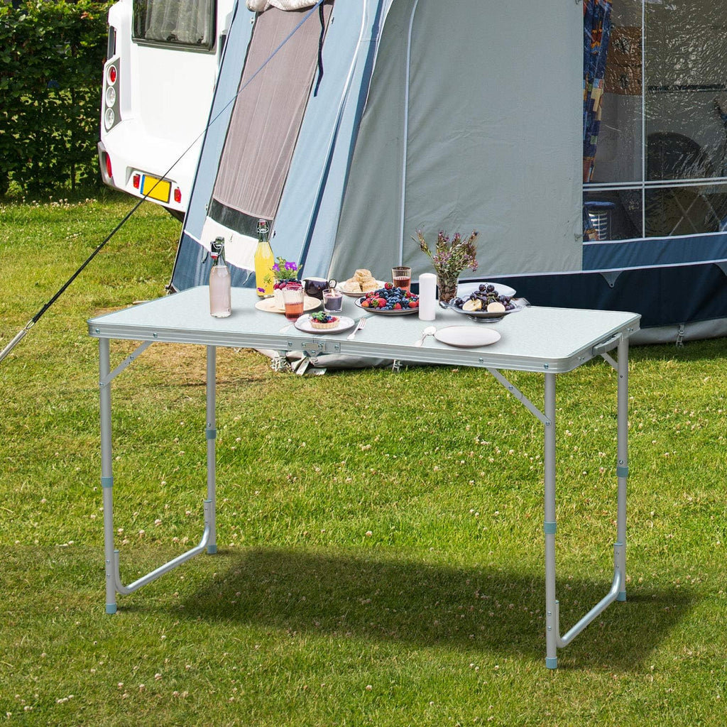 47 Aluminum Lightweight Portable Height Adjustable Camping Table with Carry Handle M204