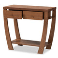 Walnut Brown 2-Drawer Console Table J604392