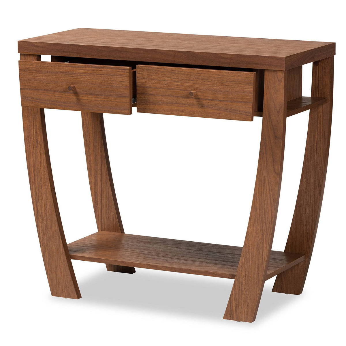 Walnut Brown 2-Drawer Console Table J604392