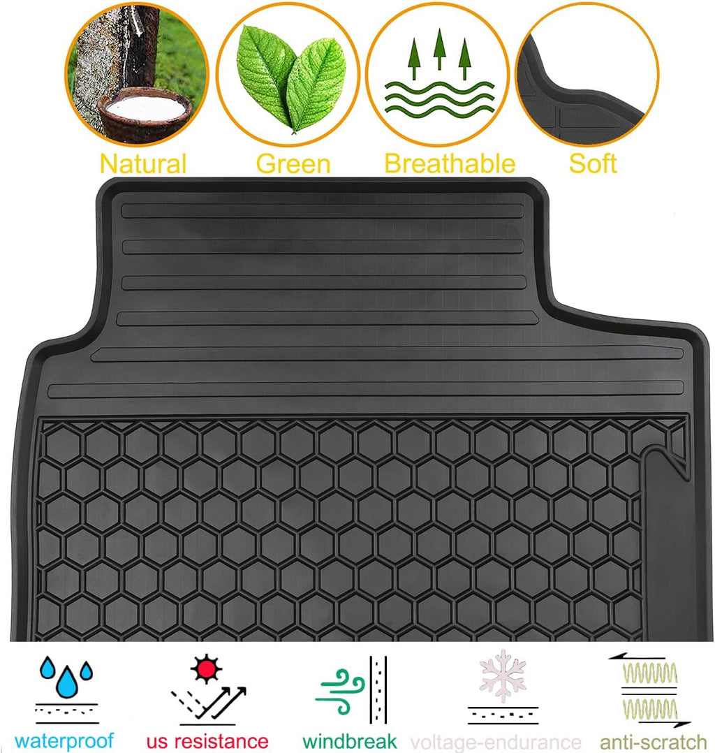 Rubber All Weather Floor Mats Set for Front and Rear Seat F54536