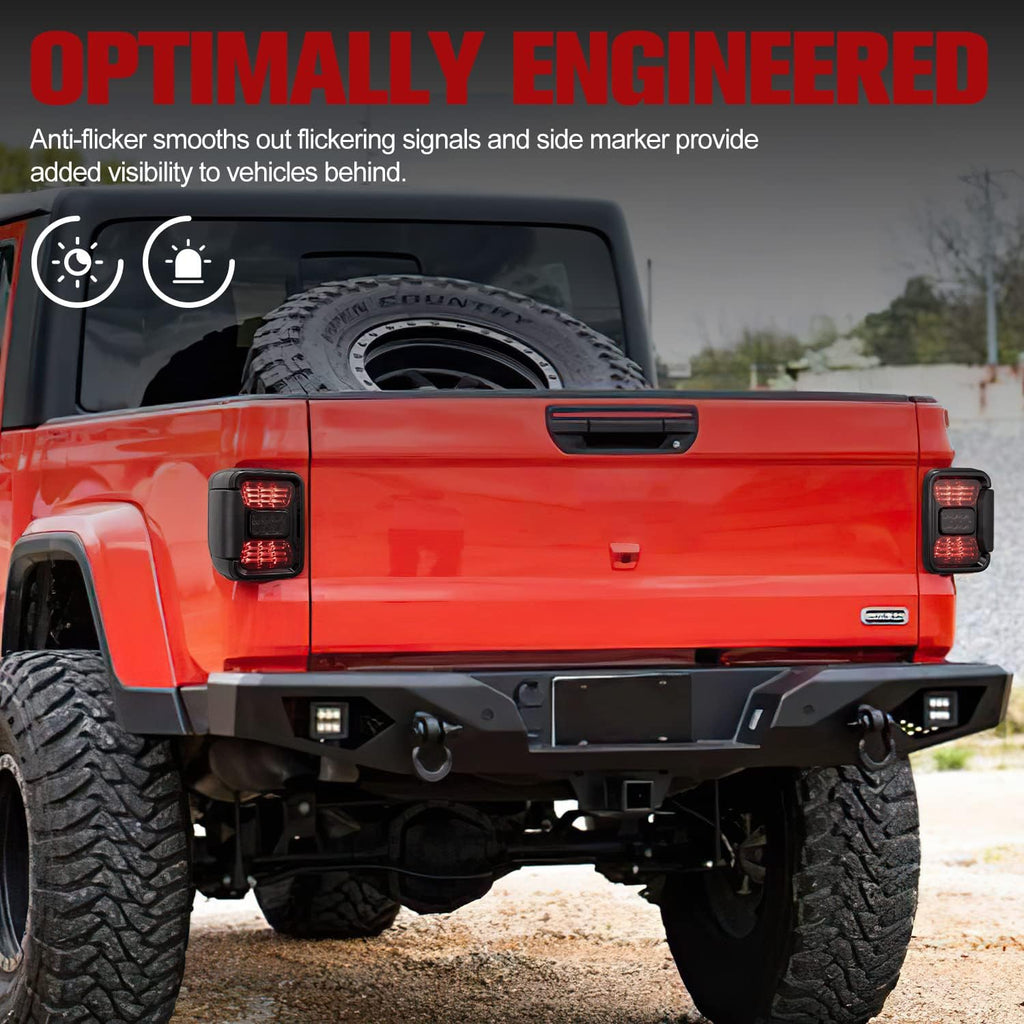 Smoked LED Tail Lights Assembly for Jeep Gladiator JT, 1 Pair V671257